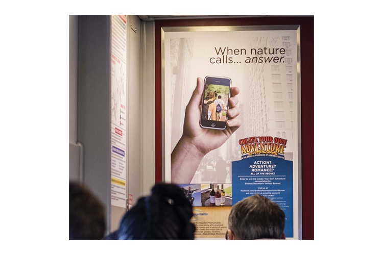 Endless Mountains Travel Campaign Commuter Sign