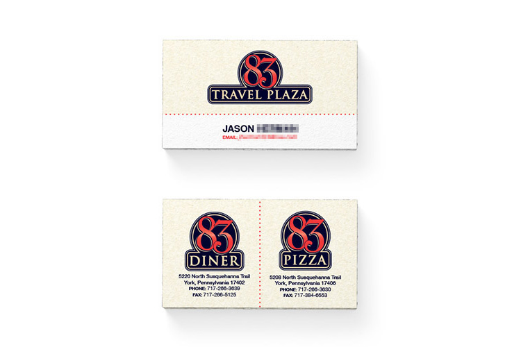 83 Diner Business Cards