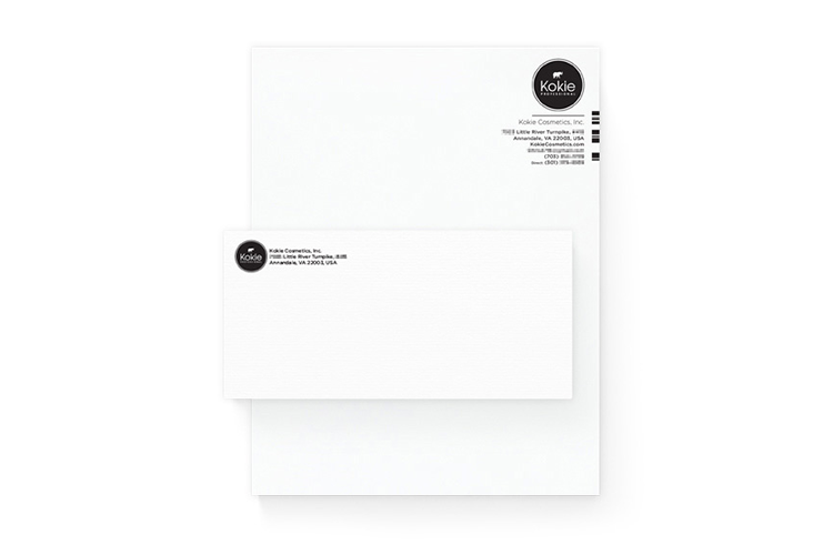 Kokie Cosmetics Letterhead & Mailer